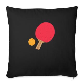 Tennis de table Ping Pong Ping Pong Gift - Housse de coussin décorative 45 x 45 cm - noir - Devant