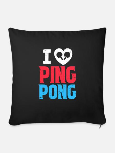 Pingpong - Sofakissenbezug 45 x 45 cm - Schwarz