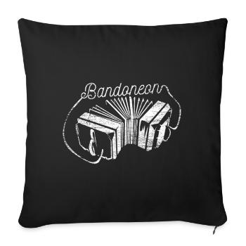 Bandoneon cadeau instrument à vent - Housse de coussin décorative 45 x 45 cm - noir - Devant
