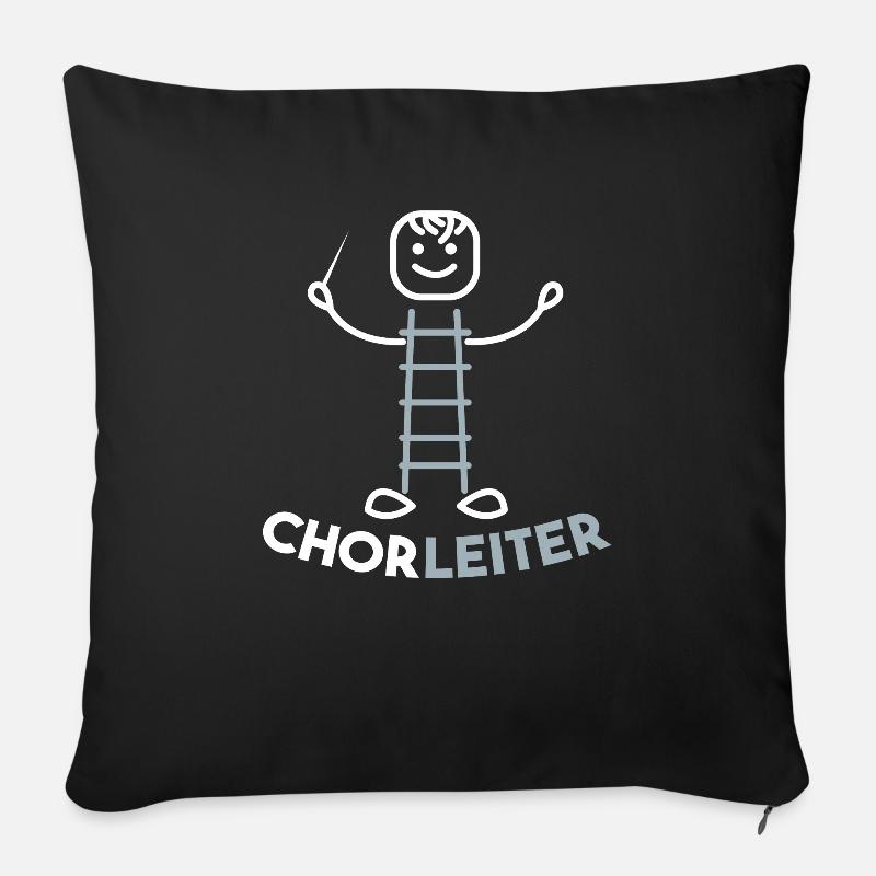 Chorleiter Chor Dirigent Stimmen Musik Geschenk - Sofakissenbezug 45 x 45 cm - Schwarz