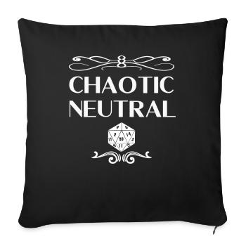 Chaotisch Neutral Rollenspiel Geschenke - Sofakissenbezug 45 x 45 cm - Schwarz - Vorne