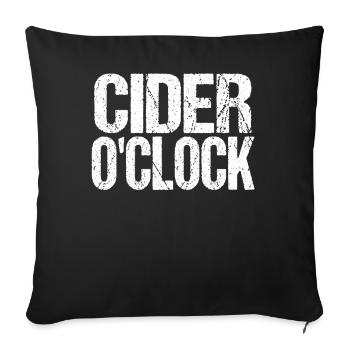 Cider O'Clock Cider Alcohol Ireland Gift - Sofa pillowcase 17,3'' x 17,3'' (45 x 45 cm) - black - Front