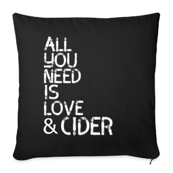 Cider Apple Cider Gift Alcohol Party Ireland - Sofa pillowcase 17,3'' x 17,3'' (45 x 45 cm) - black - Front