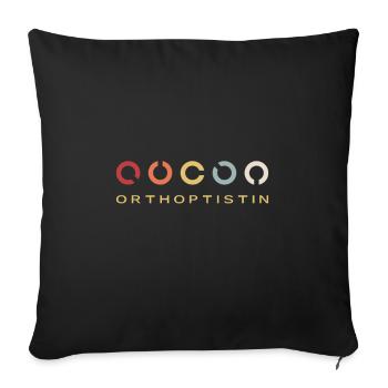 Orthoptist Profession Retro 90s Gift - Sofa pillowcase 17,3'' x 17,3'' (45 x 45 cm) - black - Front
