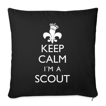 Keep Calm Scout Boy Scout - Sofa pillowcase 17,3'' x 17,3'' (45 x 45 cm) - black - Front