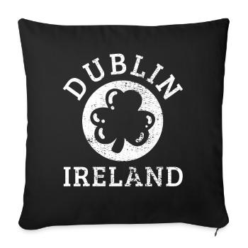 Dublin - Sofakissenbezug 45 x 45 cm - Schwarz - Vorne