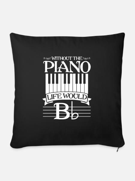Piano - Sofakissenbezug 45 x 45 cm - Schwarz