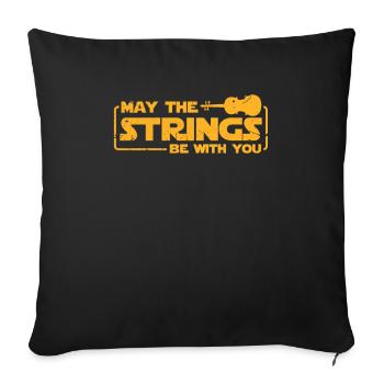 violin - Sofa pillowcase 17,3'' x 17,3'' (45 x 45 cm) - black - Front