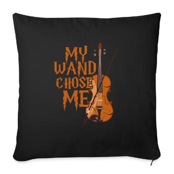 Violin violin orchestra violinist gift - Sofa pillowcase 17,3'' x 17,3'' (45 x 45 cm) - black - Front