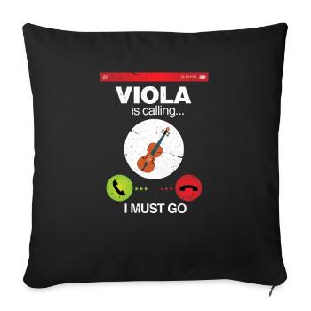 Viola - Housse de coussin décorative 45 x 45 cm - noir - Devant