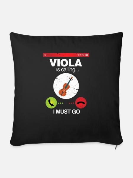 Viola - Sofakissenbezug 45 x 45 cm - Schwarz