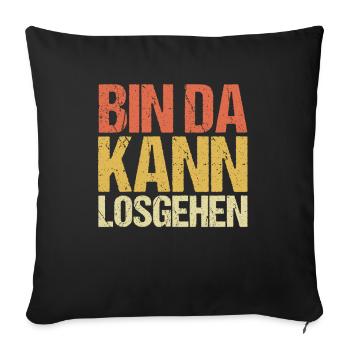 Party Alkohol Saufen Bier Partymonster Geschenk - Sofakissenbezug 45 x 45 cm - Schwarz - Vorne