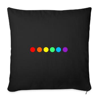 Gay Pride Gift - Sofa pillowcase 17,3'' x 17,3'' (45 x 45 cm) - black - Front
