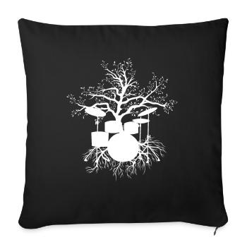 Drums - Sofa pillowcase 17,3'' x 17,3'' (45 x 45 cm) - black - Front