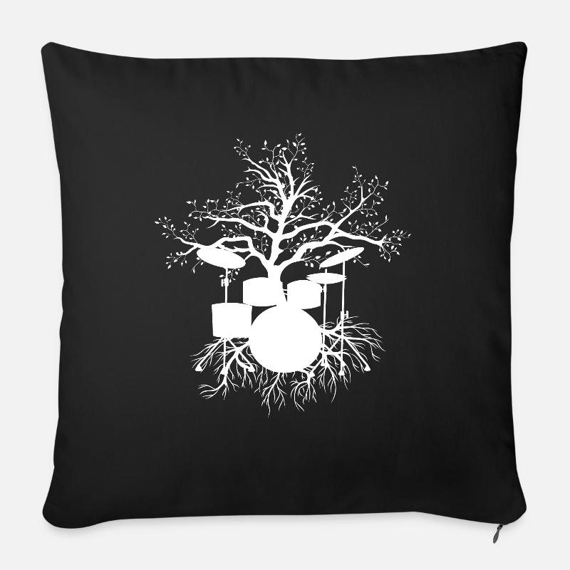 Schlagzeug - Sofakissenbezug 45 x 45 cm - Schwarz