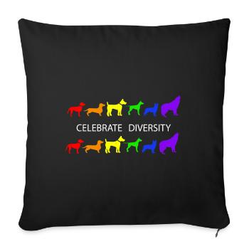 Gay Pride Gift - Sofa pillowcase 17,3'' x 17,3'' (45 x 45 cm) - black - Front