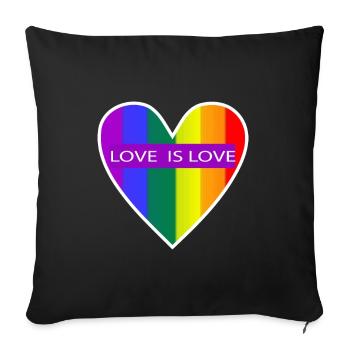 Gay Pride Gift - Sofa pillowcase 17,3'' x 17,3'' (45 x 45 cm) - black - Front