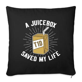 Diabetes Diabetics Funny Sayings Drinking Packets - Sofa pillowcase 17,3'' x 17,3'' (45 x 45 cm) - black - Front