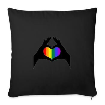 Gay Pride Gift - Sofa pillowcase 17,3'' x 17,3'' (45 x 45 cm) - black - Front