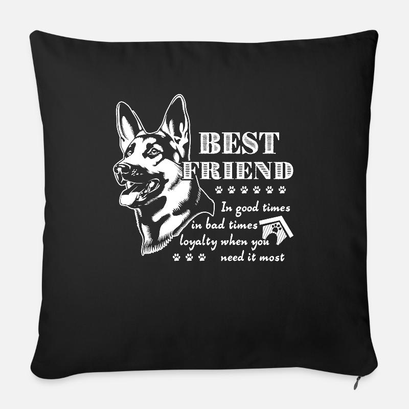 Deutscher Schäferhund Bester Freund Deutscher Schäferhund - Sofakissenbezug 45 x 45 cm - Schwarz