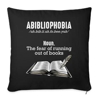 Read books - Sofa pillowcase 17,3'' x 17,3'' (45 x 45 cm) - black - Front