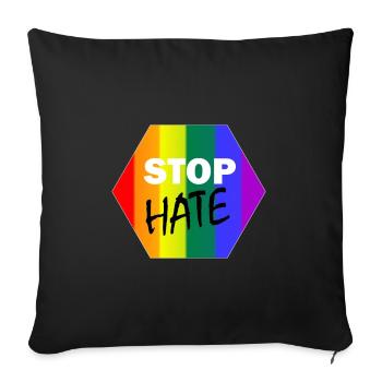 Gay Pride Gift - Sofa pillowcase 17,3'' x 17,3'' (45 x 45 cm) - black - Front