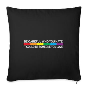 Gay Pride Gift - Sofa pillowcase 17,3'' x 17,3'' (45 x 45 cm) - black - Front