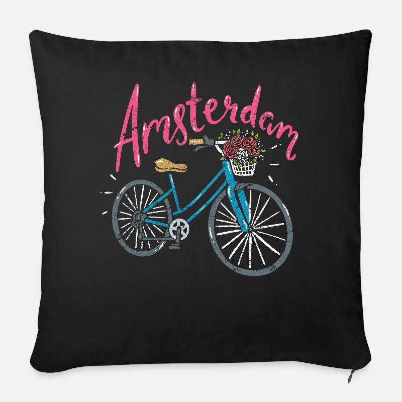 Amsterdam - Sofakissenbezug 45 x 45 cm - Schwarz