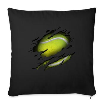 tennis - Housse de coussin décorative 45 x 45 cm - noir - Devant