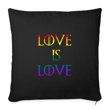 Gay Pride Gift - Sofa pillowcase 17,3'' x 17,3'' (45 x 45 cm) - black - Front