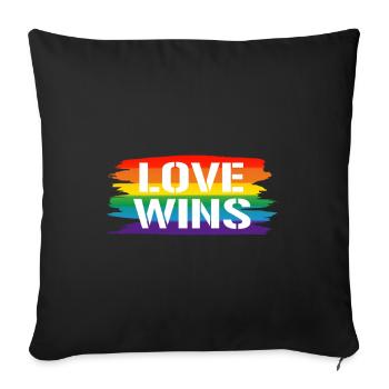 Gay Pride Gift - Sofa pillowcase 17,3'' x 17,3'' (45 x 45 cm) - black - Front
