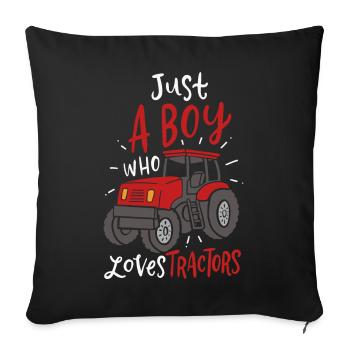 Tractors - Sofa pillowcase 17,3'' x 17,3'' (45 x 45 cm) - black - Front