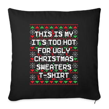 Ugly Christmas T-Shirt Christmas Holiday Gift - Sofa pillowcase 17,3'' x 17,3'' (45 x 45 cm) - black - Front