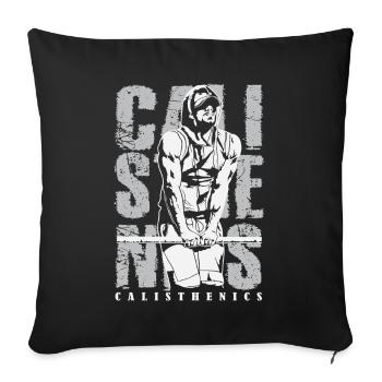 Calisthenics Street Fitness Muscle-Up - Housse de coussin décorative 45 x 45 cm - noir - Devant