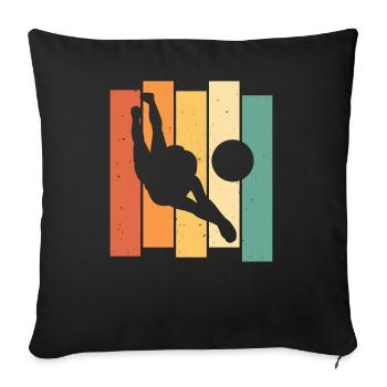 Volleyball Volleyball Game Vintage Retro - Sofa pillowcase 17,3'' x 17,3'' (45 x 45 cm) - black - Front