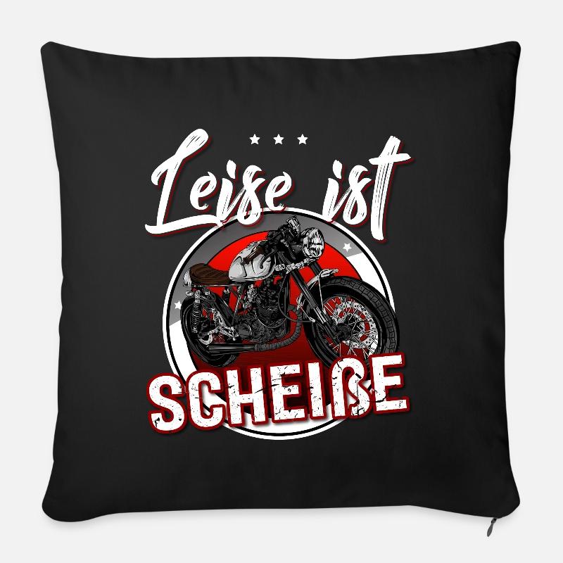 Leise Ist Scheisse - Sofakissenbezug 45 x 45 cm - Schwarz