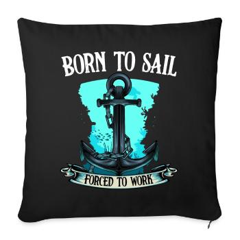 navigation à voile - Housse de coussin décorative 45 x 45 cm - noir - Devant