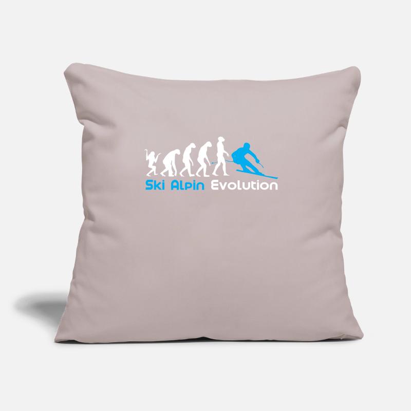 Alpine Skiing Evolution Sofa pillowcase 17,3'' x 17,3'' (45 x 45 cm)
