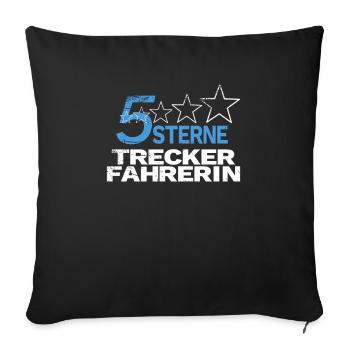Cadeau d'agriculteur conducteur de tracteur - Housse de coussin décorative 45 x 45 cm - noir - Devant