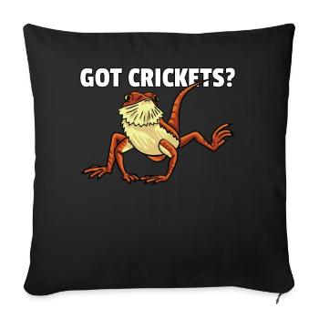 Bearded Dragon Bart Drachen Echse Reptil - Sofakissenbezug 45 x 45 cm - Schwarz - Vorne