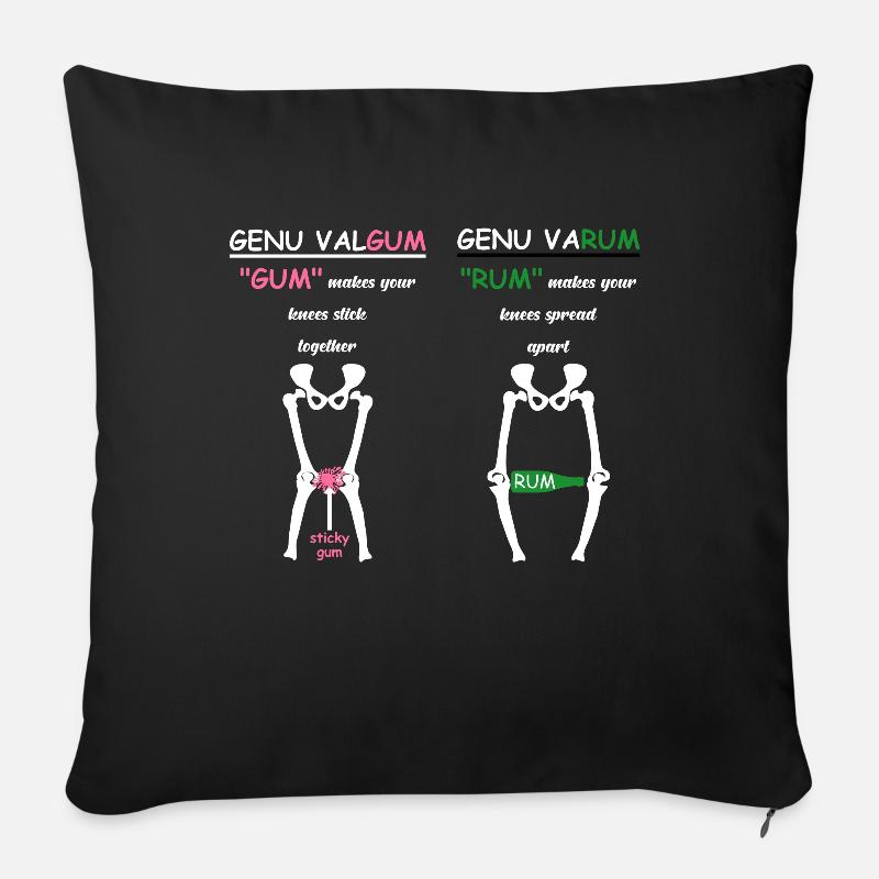 Physiotherapeut Geschenk - Sofakissenbezug 45 x 45 cm - Schwarz