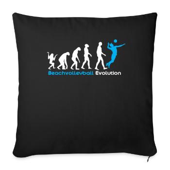 Beach volleyball evolution - Sofa pillowcase 17,3'' x 17,3'' (45 x 45 cm) - black - Front