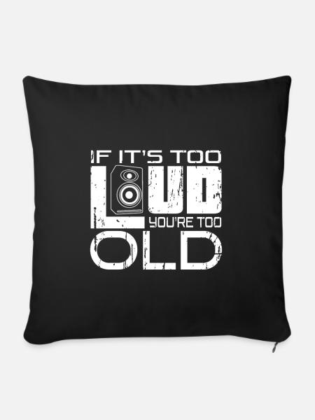 Too Loud - Sofakissenbezug 45 x 45 cm - Schwarz