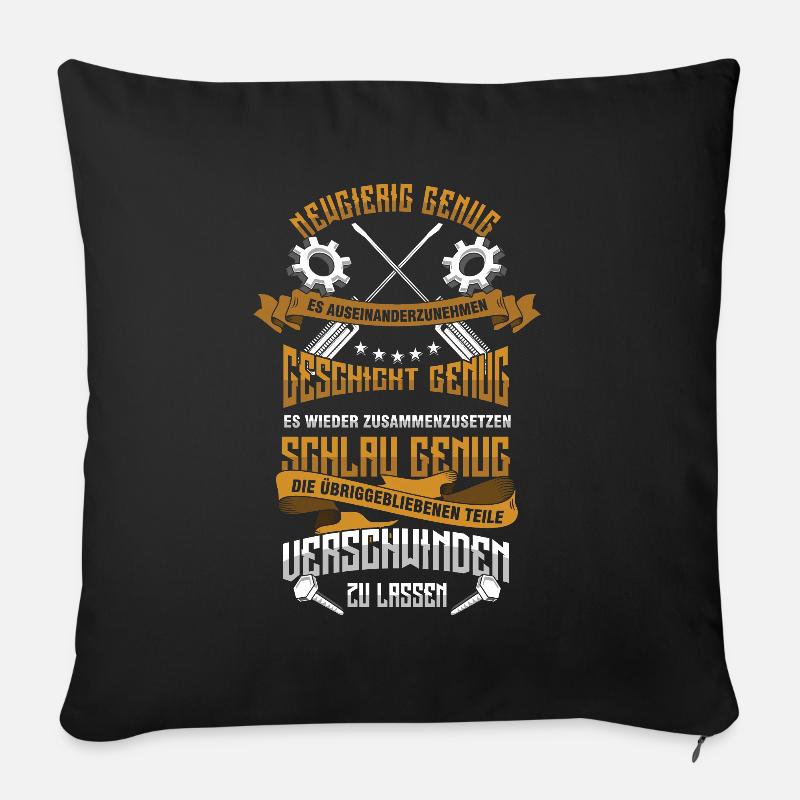 Mechaniker Definition Schrauber Werkstatt Geschenk - Sofakissenbezug 45 x 45 cm - Schwarz
