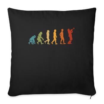 Trompete Evolution - Sofakissenbezug 45 x 45 cm - Schwarz - Vorne