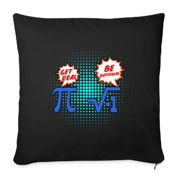 Mathématiques Pi nombre rationnel - Housse de coussin décorative 45 x 45 cm - noir - Devant