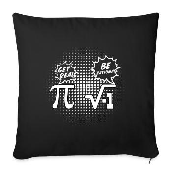 Mathématiques Pi nombre rationnel - Housse de coussin décorative 45 x 45 cm - noir - Devant