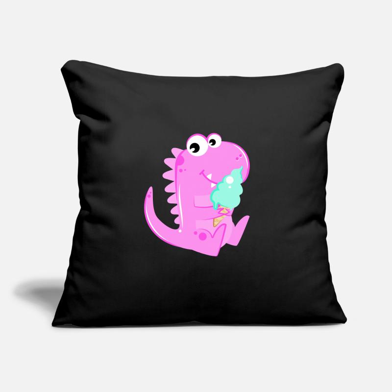 Pink Dino Dinosaurier Eiskrem Eis Kinder Kids Sofakissenbezug 45 x 45 cm