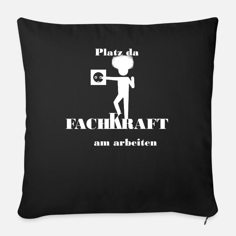 Elektriker Lichttechniker Elektroniker Fach - Sofakissenbezug 45 x 45 cm - Schwarz