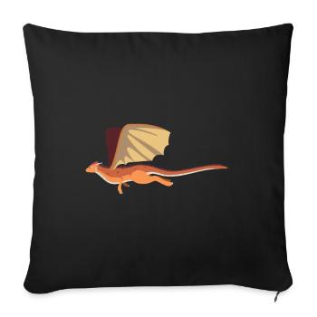 Dragon - Sofa pillowcase 17,3'' x 17,3'' (45 x 45 cm) - black - Front